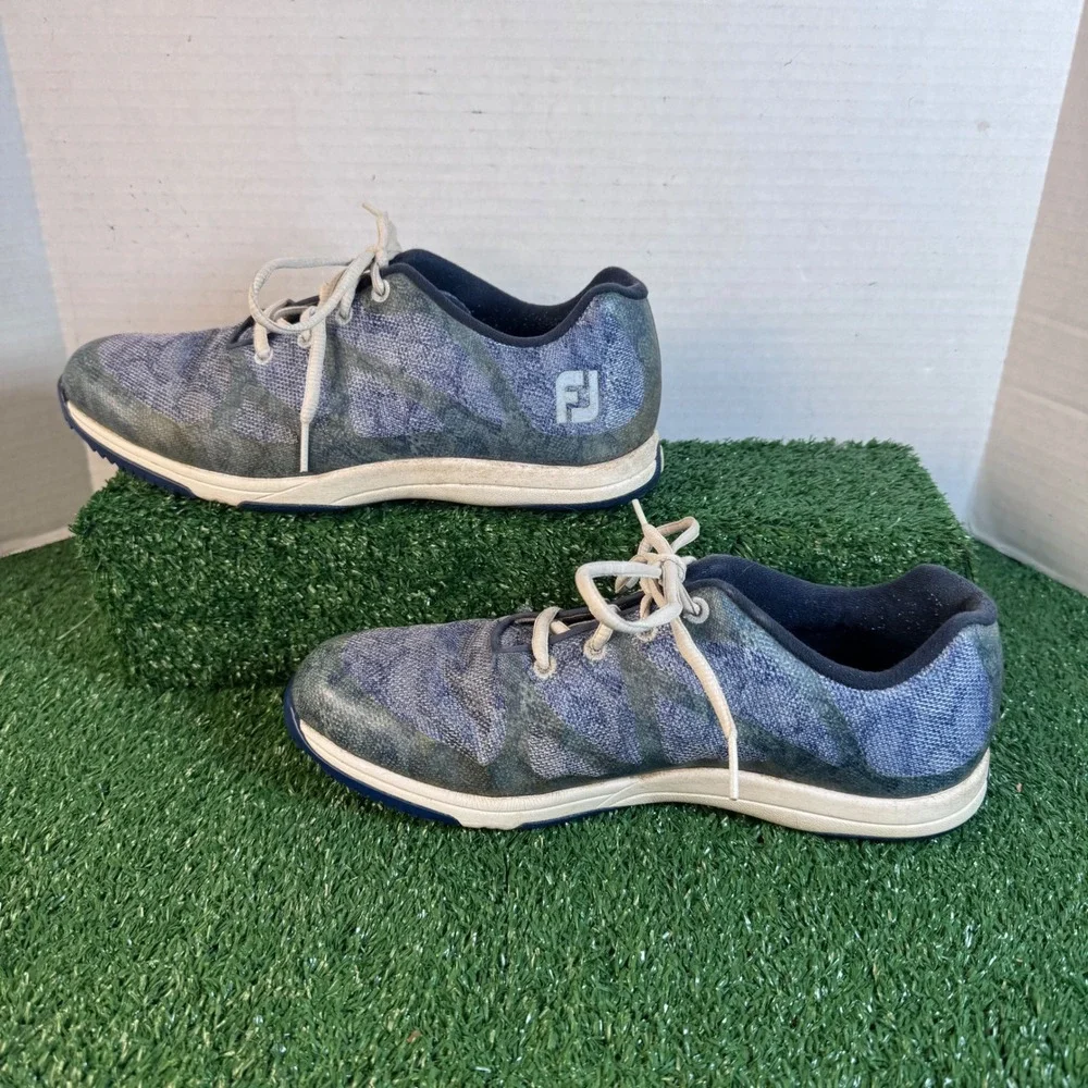 FootJoy 92905 Womens Blue Gray‎ Spikeless Golf Shoes Size 8.5 M